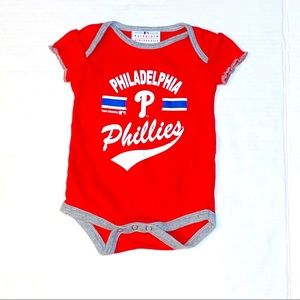 3/$30 Philadelphia Phillies Red Unisex Onesie 0/3M
